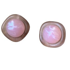 Vintage Frost Pink Earrings Pierced Spring Summer Women’s Jewelry
